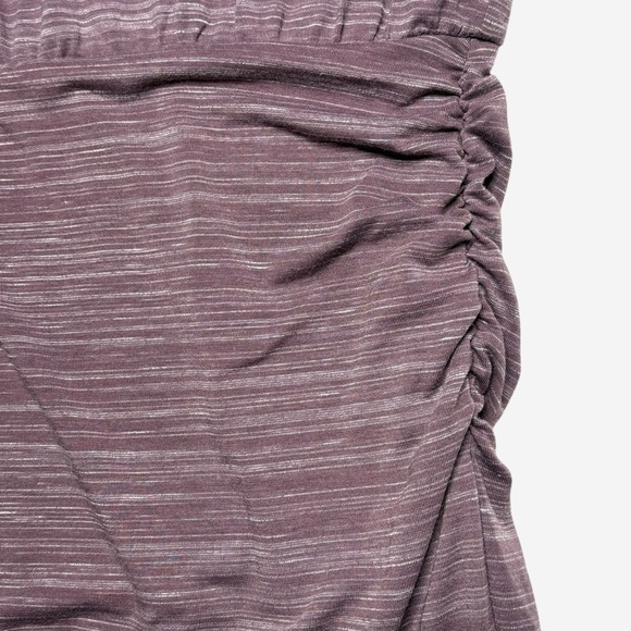 Athleta Avenues Blouson Mini Dress Size S Ruched Sides Super Soft Mauve Casual - Picture 5 of 12